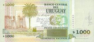 1000 уругвайских песо - оборотная сторона