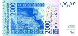 2000 франков КФА ЗАЭВС - оборотная сторона