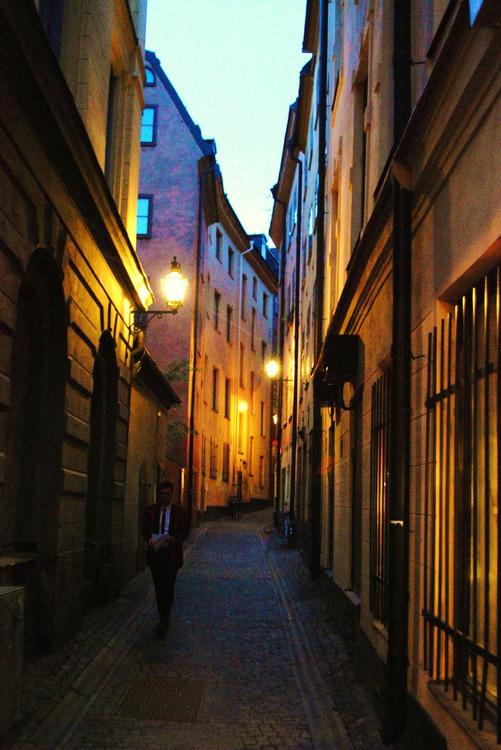 Швеция - Улочки ночного Старого города