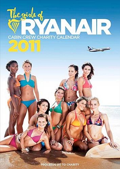 Обложка календаря Ryanair 2011 с обнаженными стюардессами.