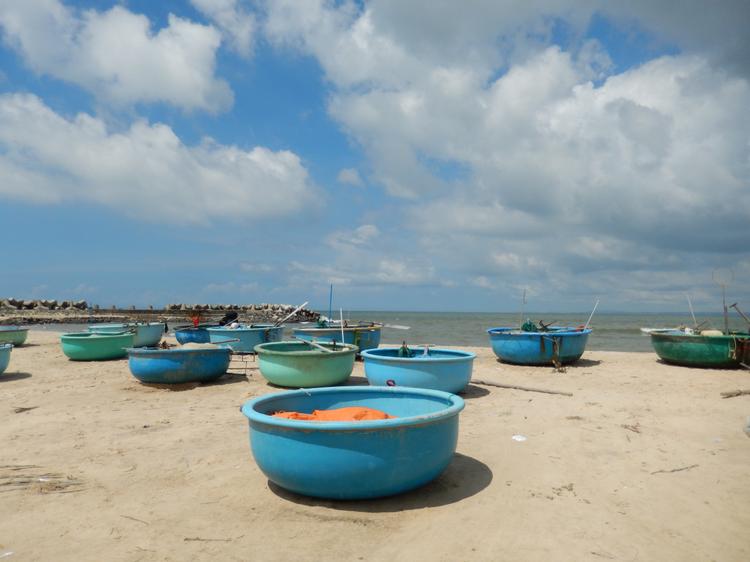 Традиционные вьетнамские лодки-корзины 