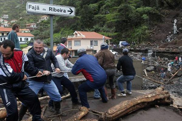 Наводнение на португальском острове Мадейра