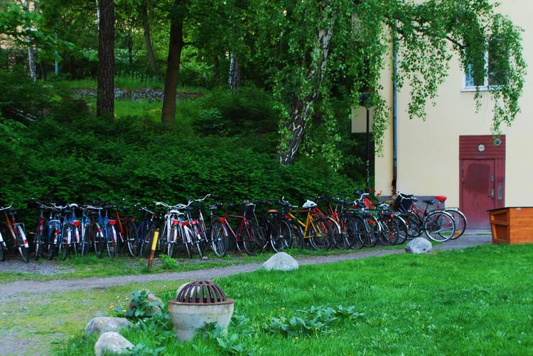 В Швеции все за экологию, поэтому парковка обычно выглядит так