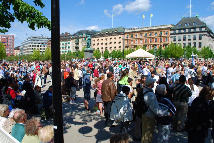 Стокгольм, христианский концерт в центре города