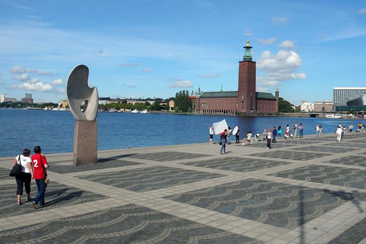 прогулка по Стокгольму. Вид на ратушу