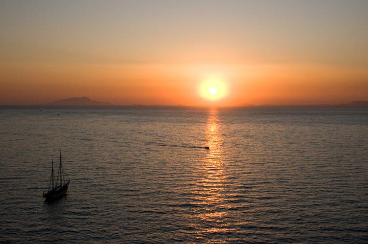 Италия - И напоследок - закат над Тирренским морем