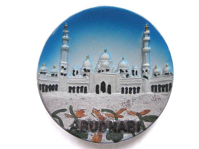 Сувениры из Абу-Даби, ОАЭ. Сувенир из Абу-Даби - магнит на холодильник