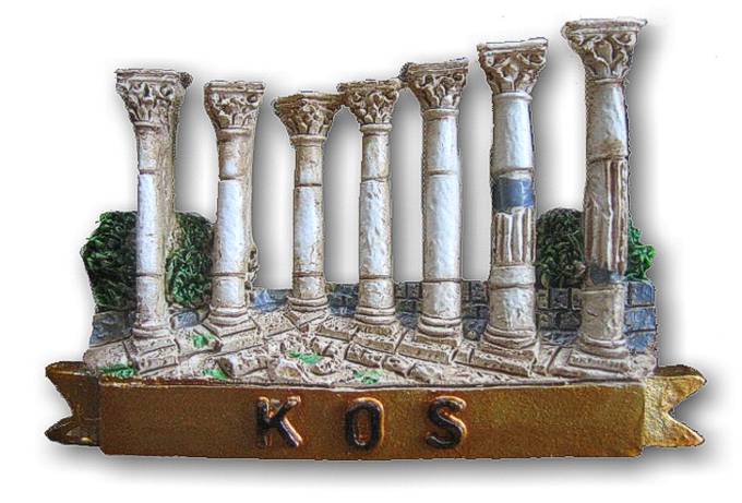 Сувениры из Коса, Греция. Сувенир в виде магнита на холодильник с острова Кос