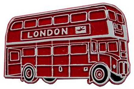 Сувениры из Лондона, Великобритания. Сувенир-магнит из Лондона в виде красного двухэтажного автобуса.