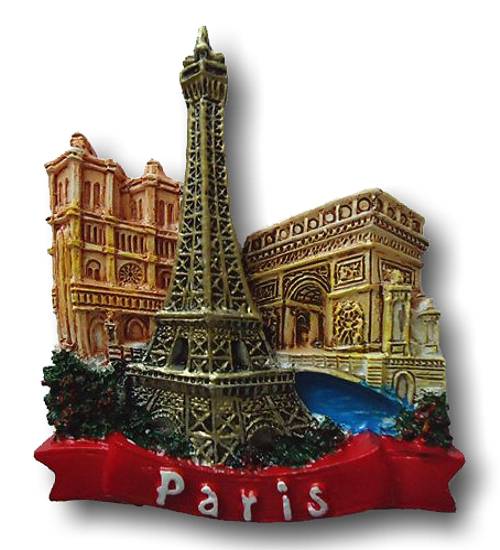 Сувениры из Парижа, Франция. Эйфелева башня в виде магнита на холодильник как сувенир из Парижа