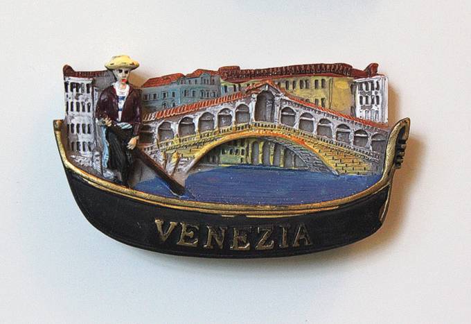 Сувениры из Венеции, Италия. сувенирный магнитик на холодильник из Венеции