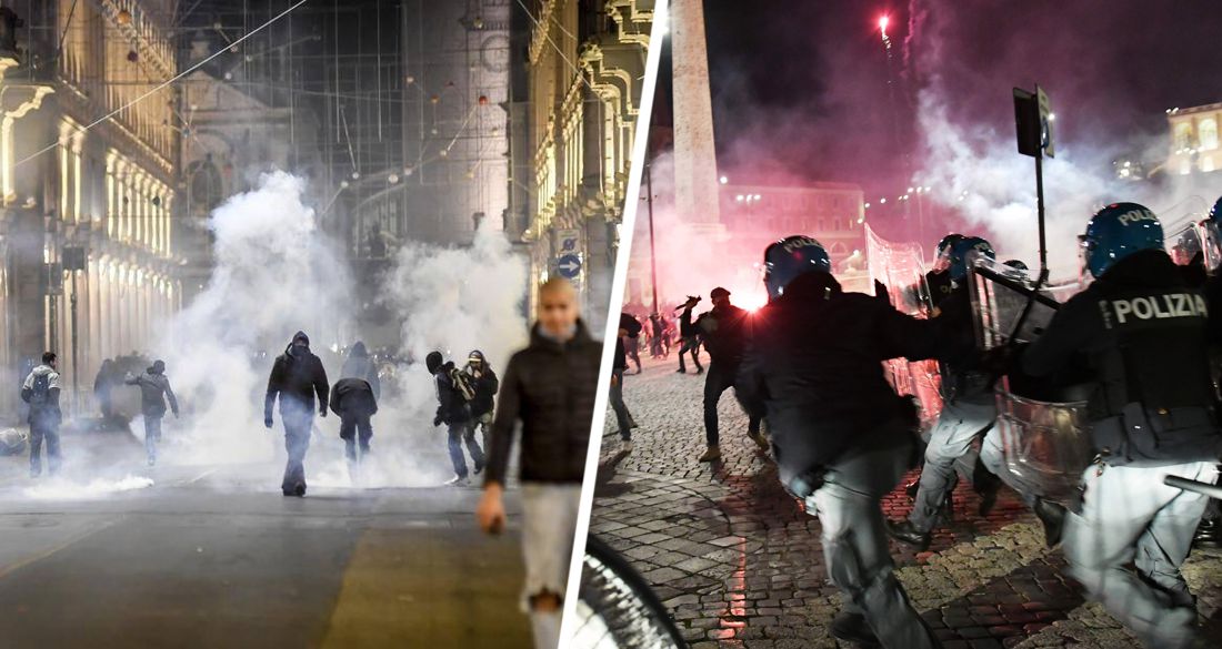 Турин, Милан ... и далее везде: в Италии антиковидные протесты переросли в массовые беспорядки