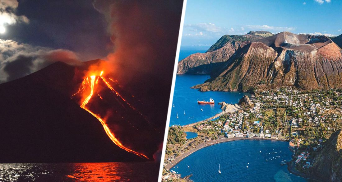 На острове в Италии взорвался вулкан: города засыпало пеплом