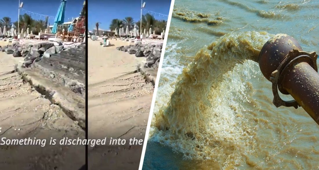 Российские туристы в Дубае устроили скандал из-за слива канализации прямо на пляже люксового отеля. ВИДЕО