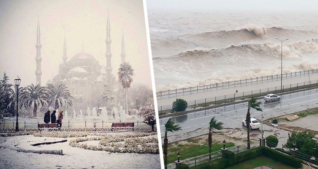 Непогода в Турции убила туриста, затопила курорты и прервала авиасообщение