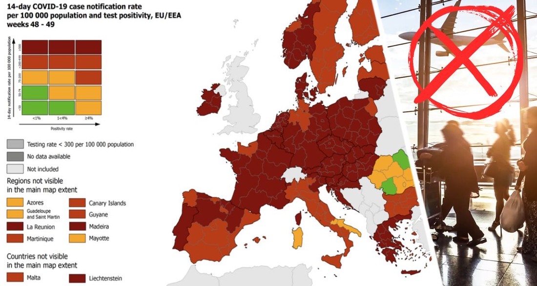 ЕС назвал страны, куда не надо ехать на новогодние праздники: новая карта Европы стала темно-красной