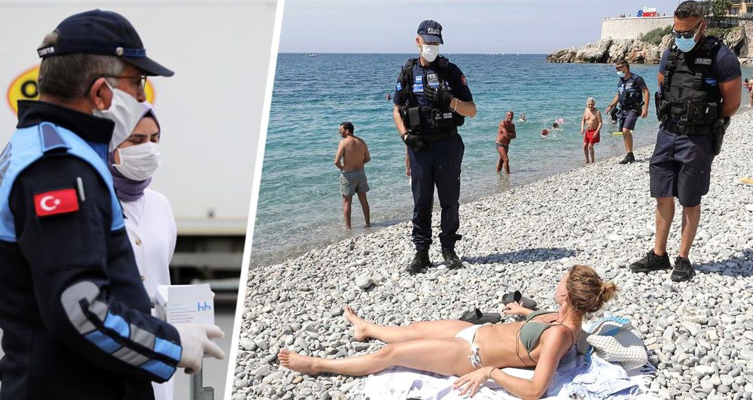 Опасно ли ехать в турцию сейчас. Российские туристы на пляже. Полицейский на пляже. Российские туристы в Турции. Российские туристкитв Турции.
