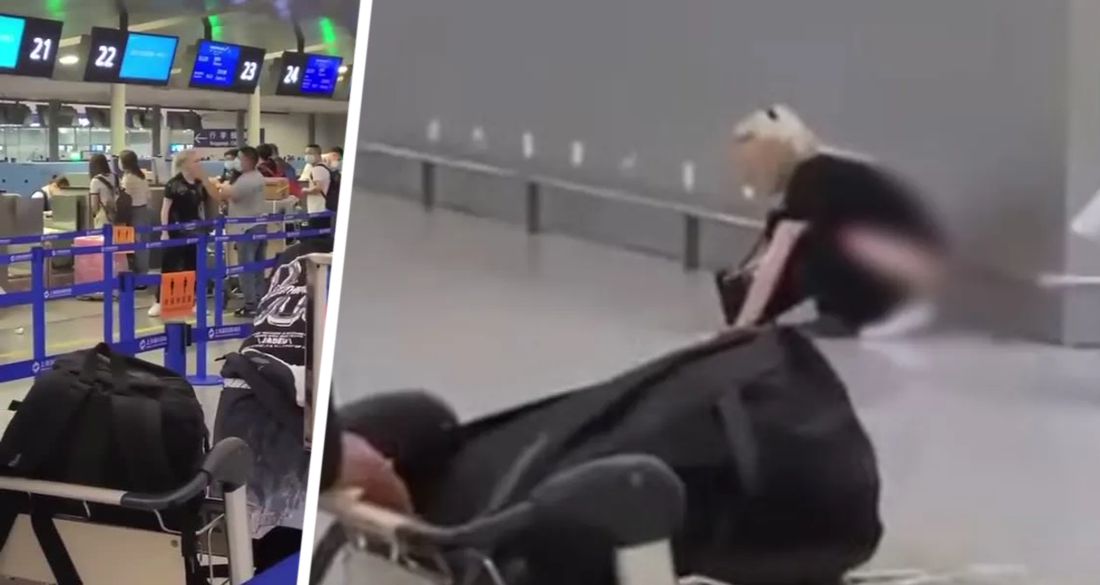 Российская туристка справила нужду прямо на стойке регистрации в аэропорту, шокировав пассажиров