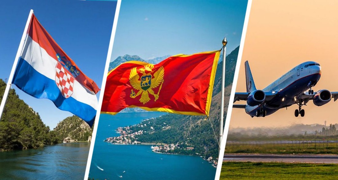 Российские туристы получили десятки рейсов в Черногорию и Хорватию из разных регионов