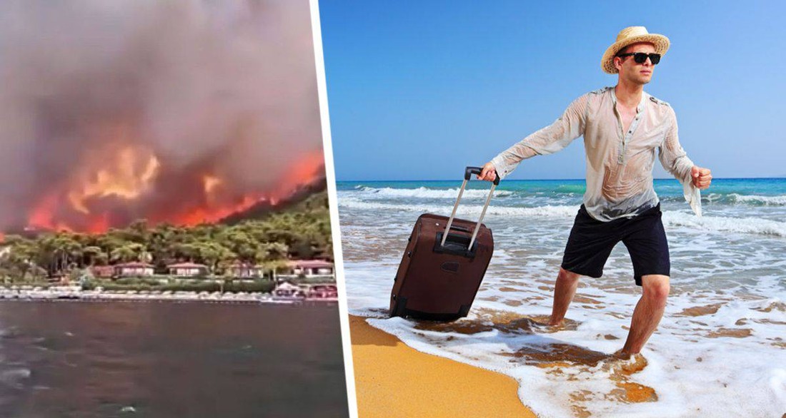 В Турции сгорел отель, туристы спасались бегством