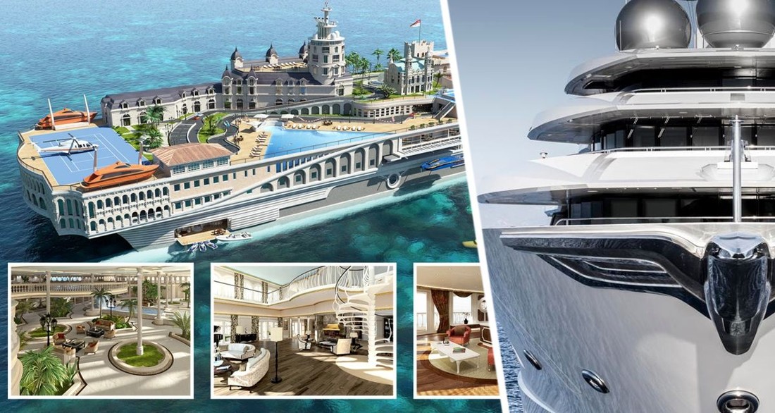 Как отдыхают богатеи мира: заказана супер-яхта за £1 млрд с точной копией Монако и трассой Формулы-1