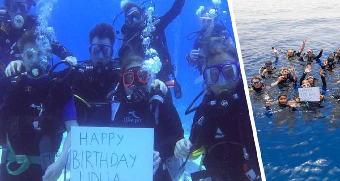 Туристка в Хургаде отпраздновала день рождения на дне моря