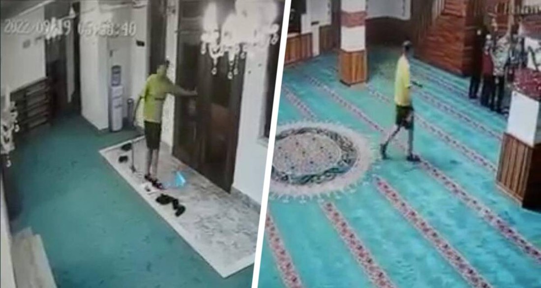 Пьяный российский турист с киркой в руках ворвался в мечеть в Турции