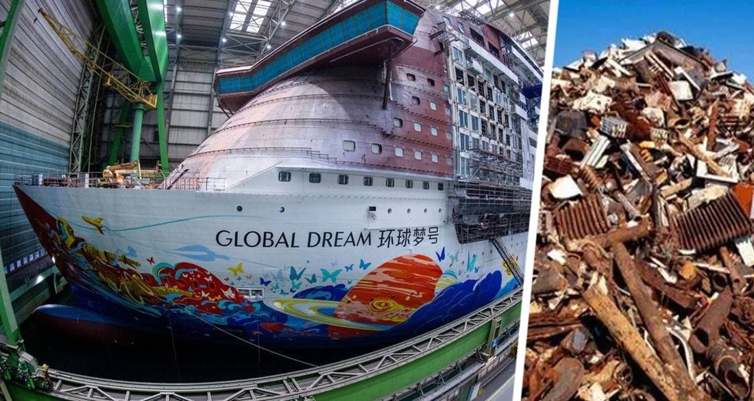 Крупнейший в мире круизный лайнер на 9000 туристов пустят на металлолом