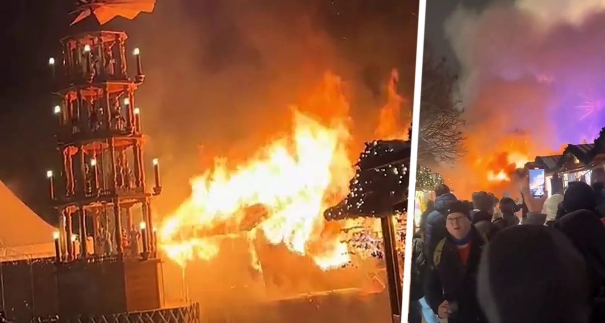 Самая известная рождественская ярмарка превратилась в пепел: туристы в ужасе спасались из адского пламени