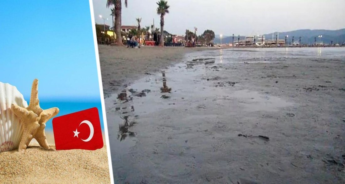 На популярном курорте Турции море загадочно ушло на 50 метров, шокировав туристов