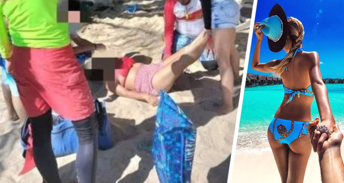 Туристка, загоравшая на пляже, потеряла сознание из-за упавшего ей на голову кокоса