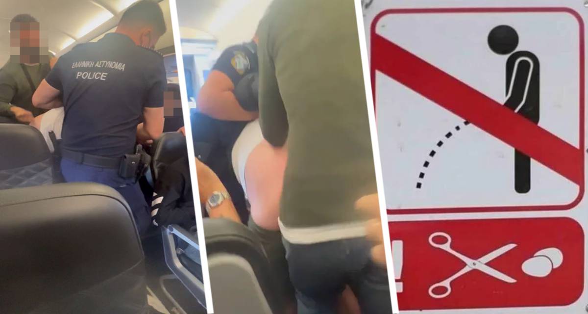 Пьяный турист в самолете пытался помочиться на женщину, расстегнув ширинку и вызвав дикий шок