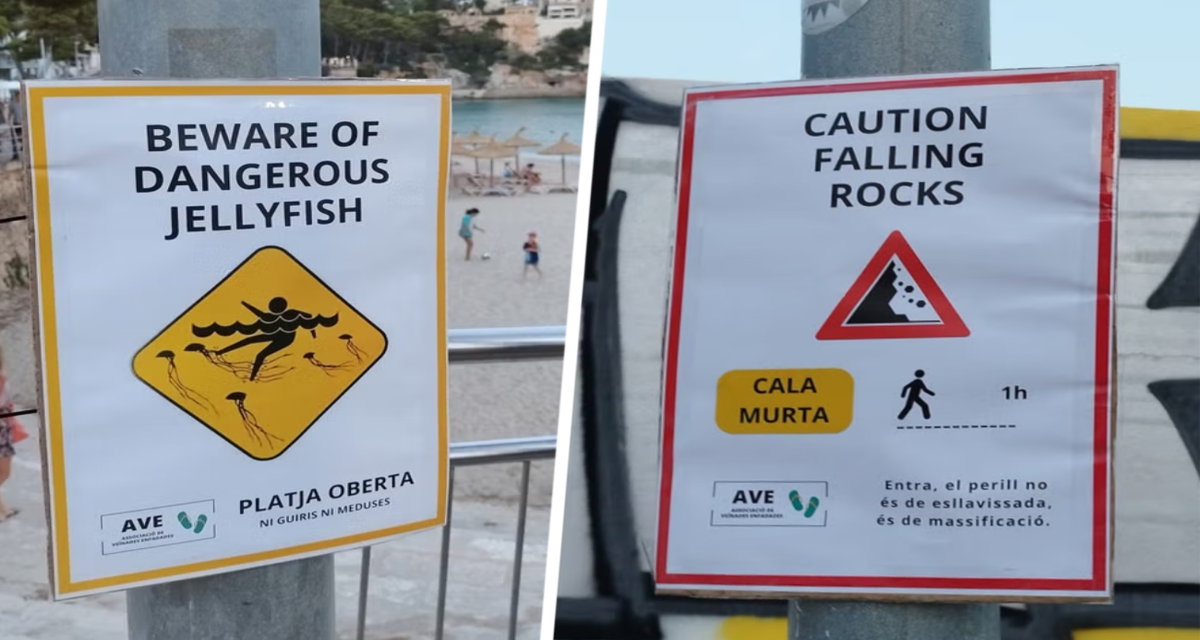 С туристами начали бороться, устанавливая фальшивые таблички на пляжах
