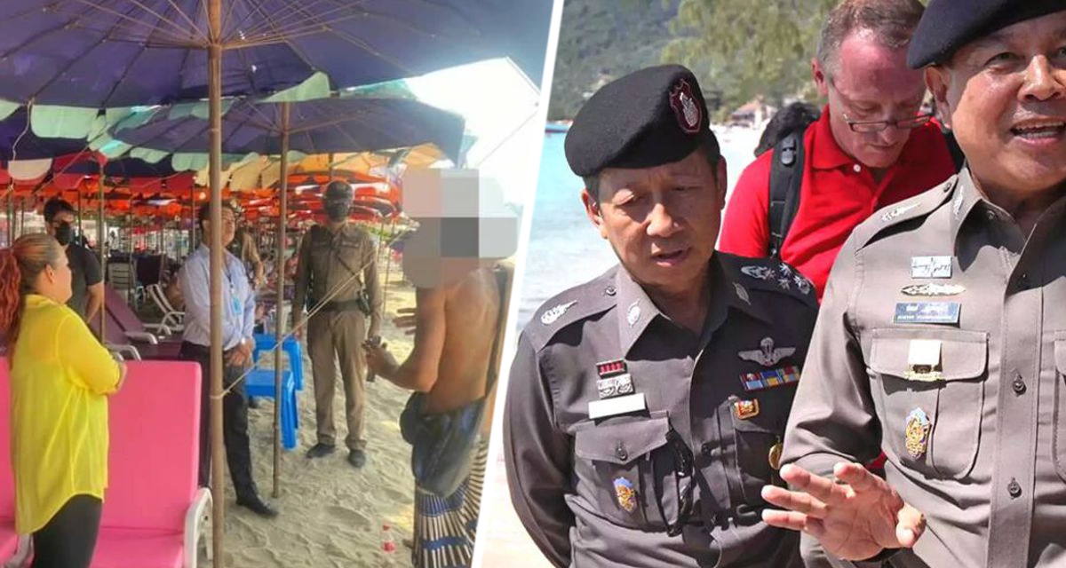 Туристы были арестованы за отказ платить за шезлонги на пляже в Паттайе: скандал, драка и привод в полицейский участок