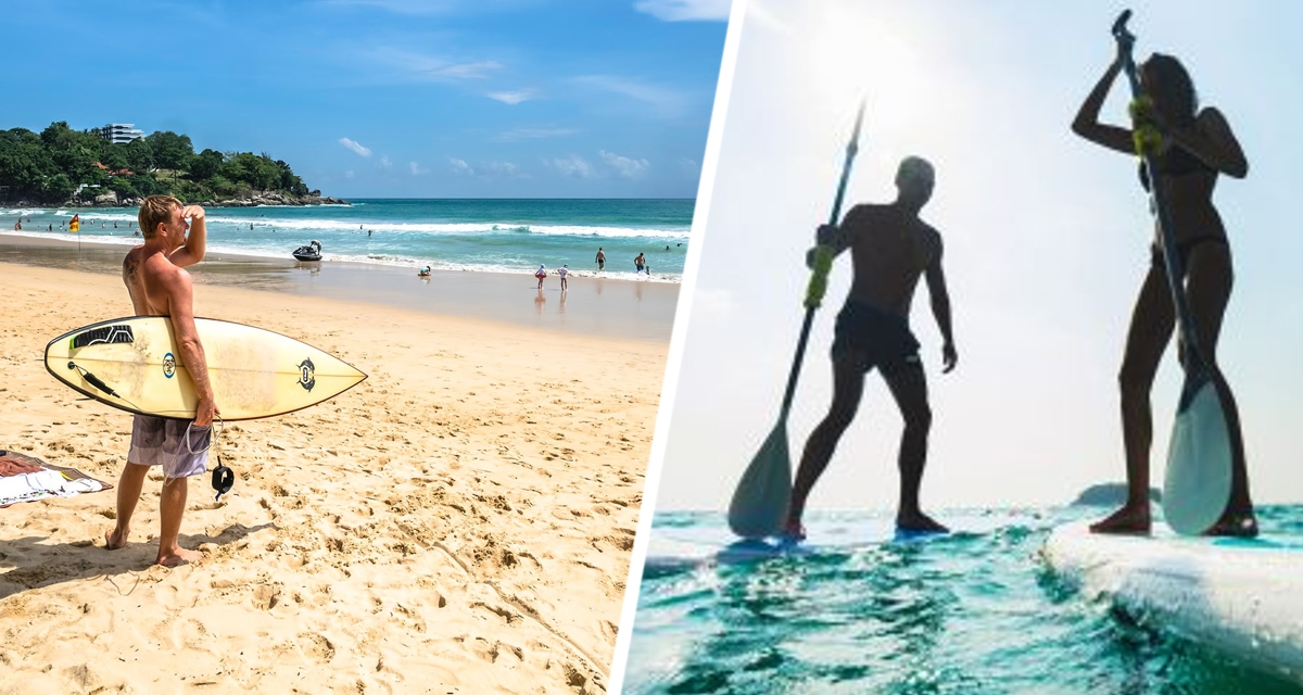 Нарушение общественной морали на доске серфинга прямо в море на Пхукете вызвало в Таиланде скандал