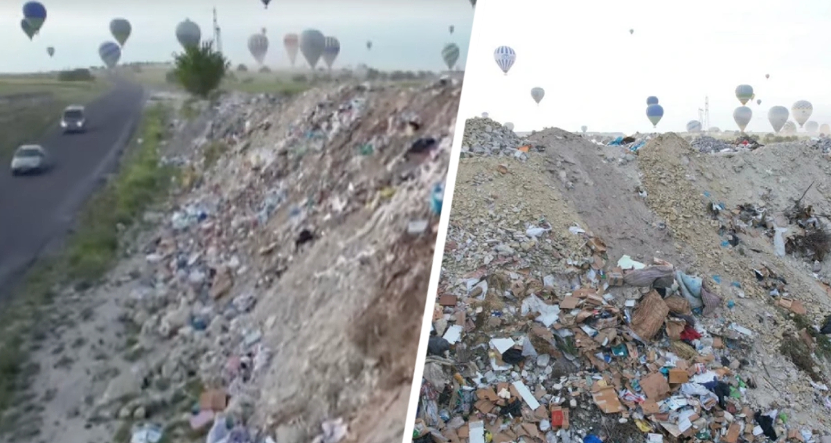 В Турции знаменитый курорт оказался завален мусором, превратившим его в огромную свалку под открытым небом