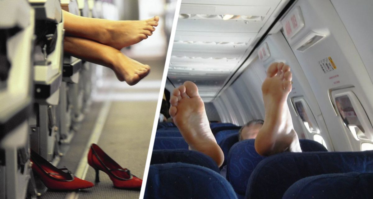 Стюардесса поделилась причинами, по которым туристам никогда не следует снимать обувь в самолете