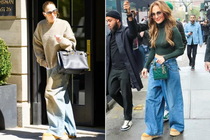 Дженнифер Лопес продолжает носить эти удобные мешковатые джинсы этой весной
