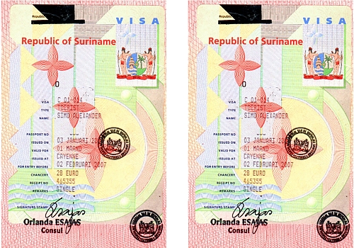 Виза в Суринам